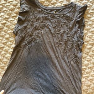 LOFT cotton sleeveless top with detailing